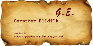 Gerstner Ellák névjegykártya